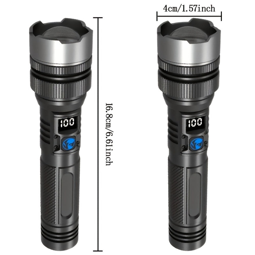 LED Flashlight Rechargeable 1000 Lumen – 2-Pack Super Bright Tactical Flashlight with Digital Display, Camping Fishing Hunting Emergency Lighting, Gift Box Included, Father's Day G - product image 4