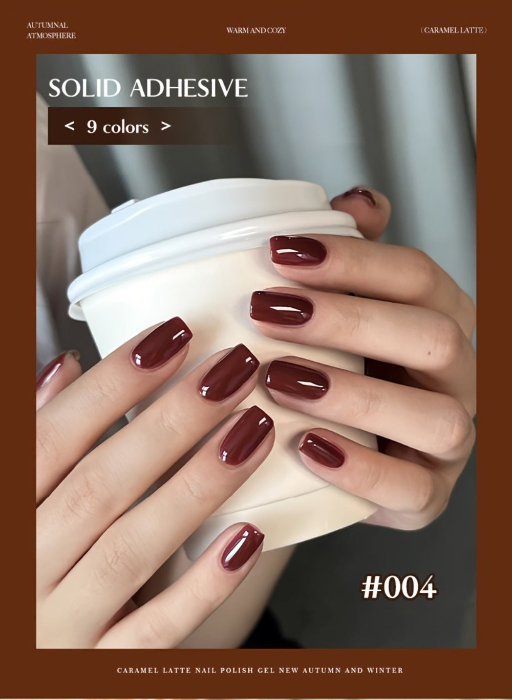 Gel Nail Polish Set 9 Colors Autumn Harvest High Saturation Soak-Off LED — Alcohol-Free Long-Lasting Solid Gel Polish Kit with Light Therapy Pen for Salon & Home Manicure - product image 14