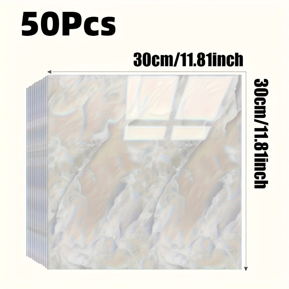 Peel and Stick Wall Tile Stickers Marble Pattern Self-Adhesive Waterproof Glossy Wallpaper 50/100Pcs for Kitchen Bathroom Living Room Home Decor - product image 25