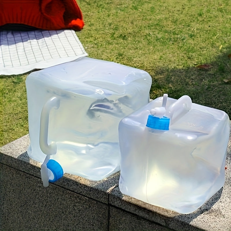 Foldable Water Storage Container 5.28 Gallon | Food-Grade BPA-Free Collapsible Water Jug with Spigot & Handle | Hiking | Leak-Proof Rectangular Design for Camping | Emergency Backup | Road Trips & Outdoor Use
