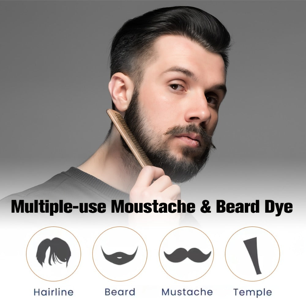 Men's 3-in-1 Black Hair & Beard Dye Shampoo — 8-Minute Gray Coverage, Ammonia-Free Long-Lasting Natural Color, Shampoo + Hair Dye + Beard Dye in One Step, All Hair Types, 10 oz, 1  - product image 10