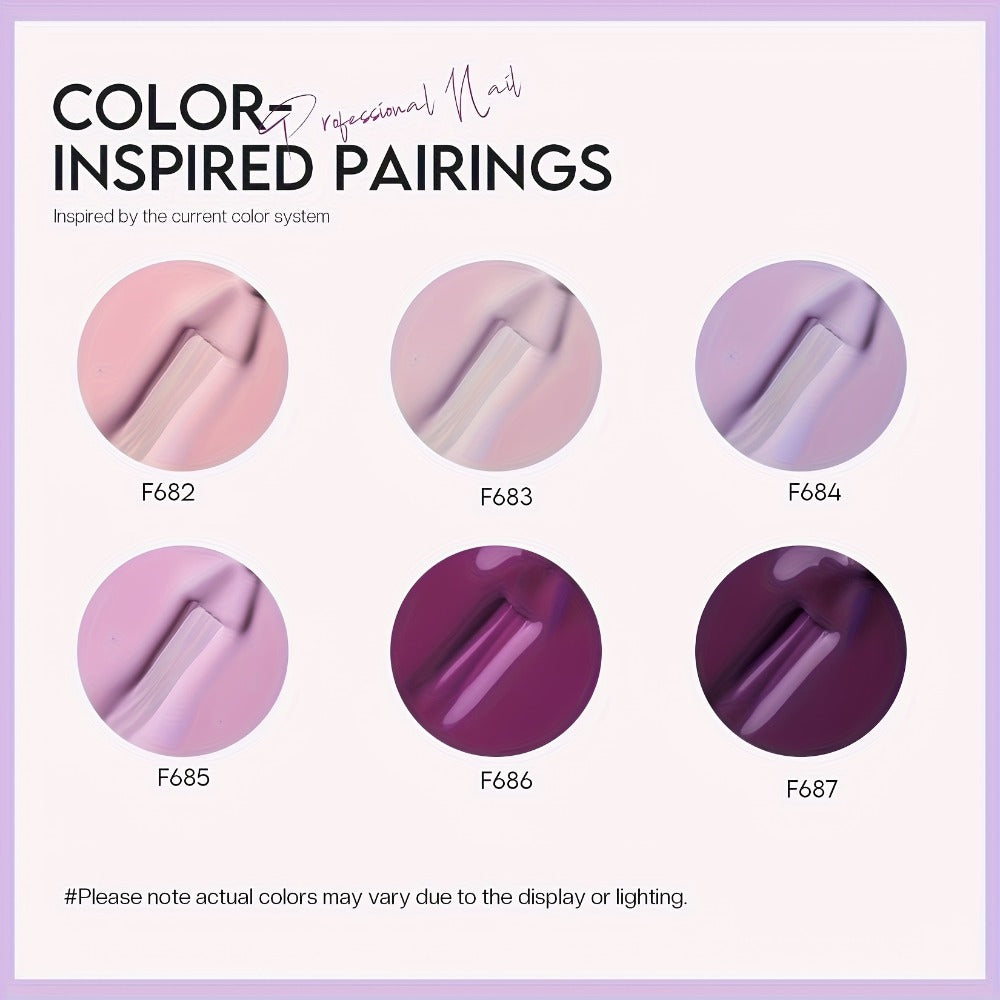 Nail Polish Set 6 Colors Quick Dry Long-Lasting – Hot Pink, Rose Red, Lilac Purple, Nude Pink, Lavender & Violet High Gloss 0.25oz, Chip-Resistant Nail Polish Gift Set for Women Te - product image 2