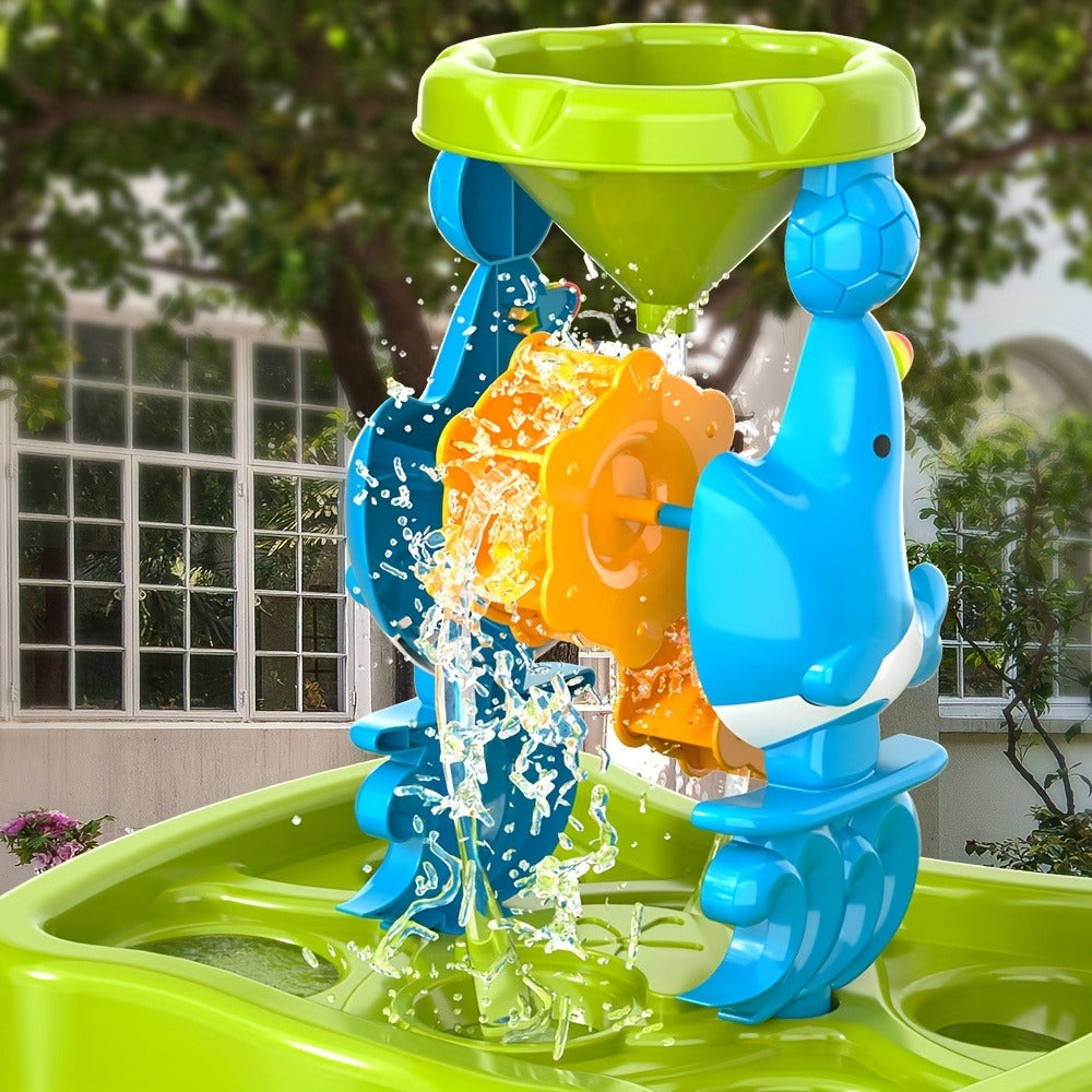 Outdoor Sensory Activity Toy for Toddlers Ages 3+, Beach Tools Included, Backyard Summer STEM Gift for Boys & Girls | Water Play Table for Kids Double-Sided - product image 8
