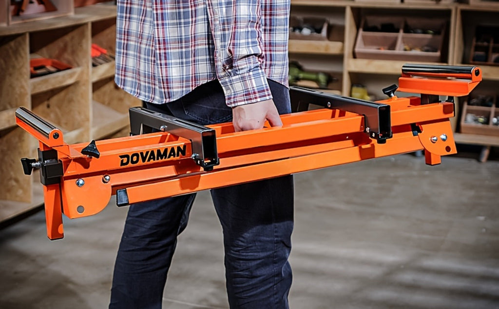 Miter Saw Stand with 78-1/8" Sliding Rail – 3-Step Quick Fold, 22LB Lightweight, 330LB Capacity, Universal Fit for DeWalt Makita Bosch & Most Miter Saw Brands - product image 11