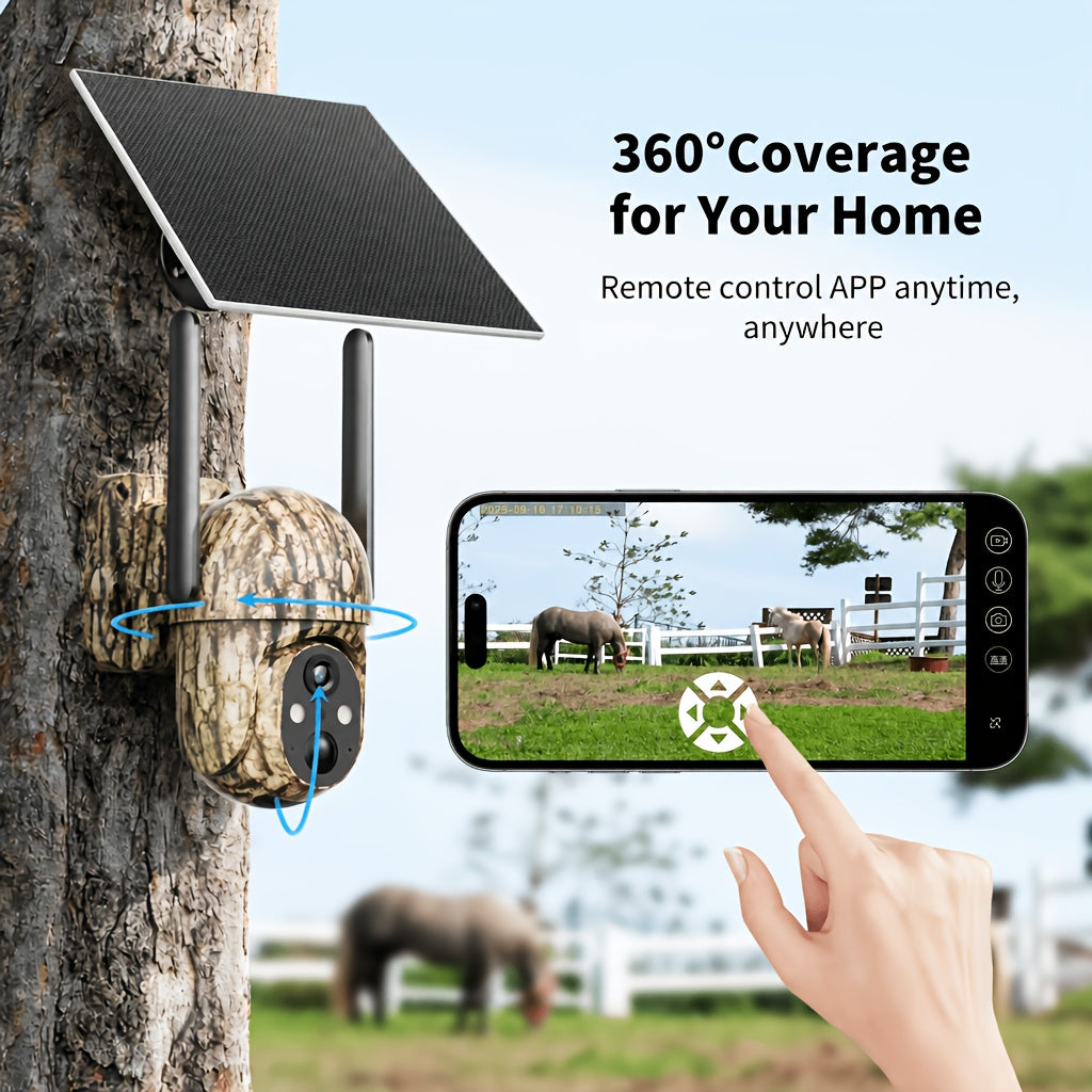 LTE Cellular Solar Security Camera Wireless Outdoor, No WiFi Need Solar Powered Camera, Hunting & Farm Trail Camera With 360° Live View, 4K Night Vision, 2-Way - product image 9