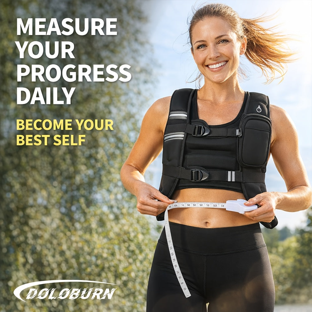 Slim Fit Reflective Design with Phone Pouch, Snap-On Unisex Weight Training Vest for Gym, Core Strength & Bone Health, 8 / 12 / 16 lb Options – Weighted Vest - product image 6