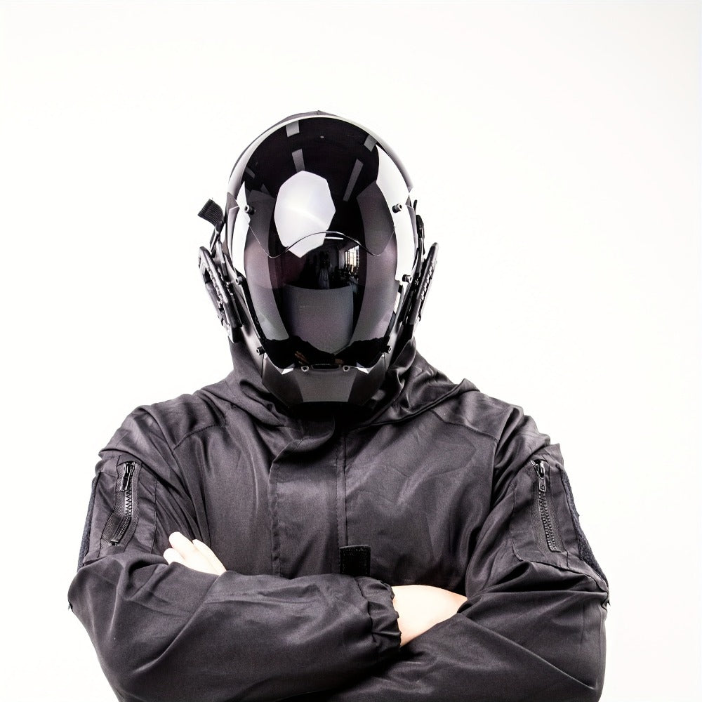 Futuristic Sci-Fi Half Face Costume Prop for Halloween Cosplay, Rave Bar Club Party, Stage Performance & Photography, Cool Gift for Adults Men Women - product image 5
