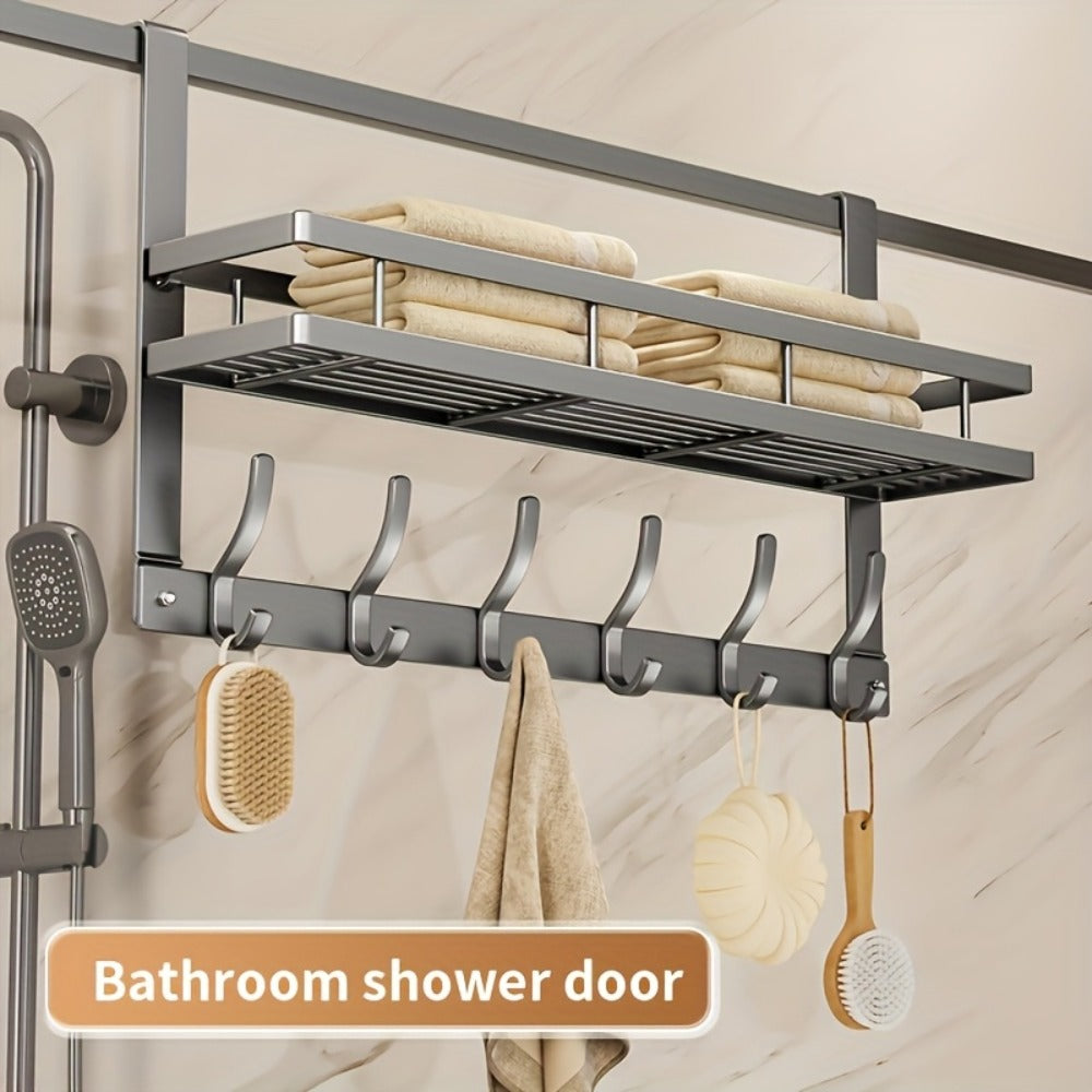 Over Door Hook Rack No Drilling Metal Storage Organizer – 4 5 6 Hooks for Bedroom Bathroom Kitchen, Versatile Door Hanger for Coats Towels Bags & Robes - product image 7