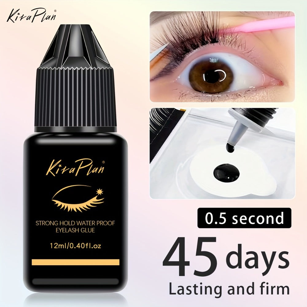 Odorless Lash Extension Glue Quick Dry Black Adhesive for DIY Individual & Cluster Lash Extensions – Self-Grafting Beginner-Friendly Eyelash Bond, Multiple Sizes Available - product image