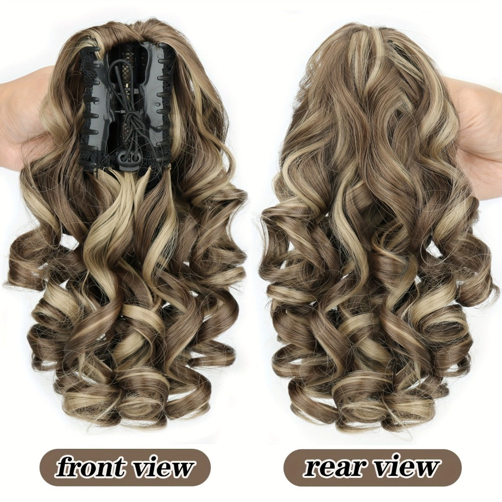 Clip In Ponytail Extension Curly Wave 14 Inch – No Glue Synthetic Hairpiece for Women | Instant Volume & Length | 4 Color Styles | Daily Wear Parties Weddings Gift - product image 8