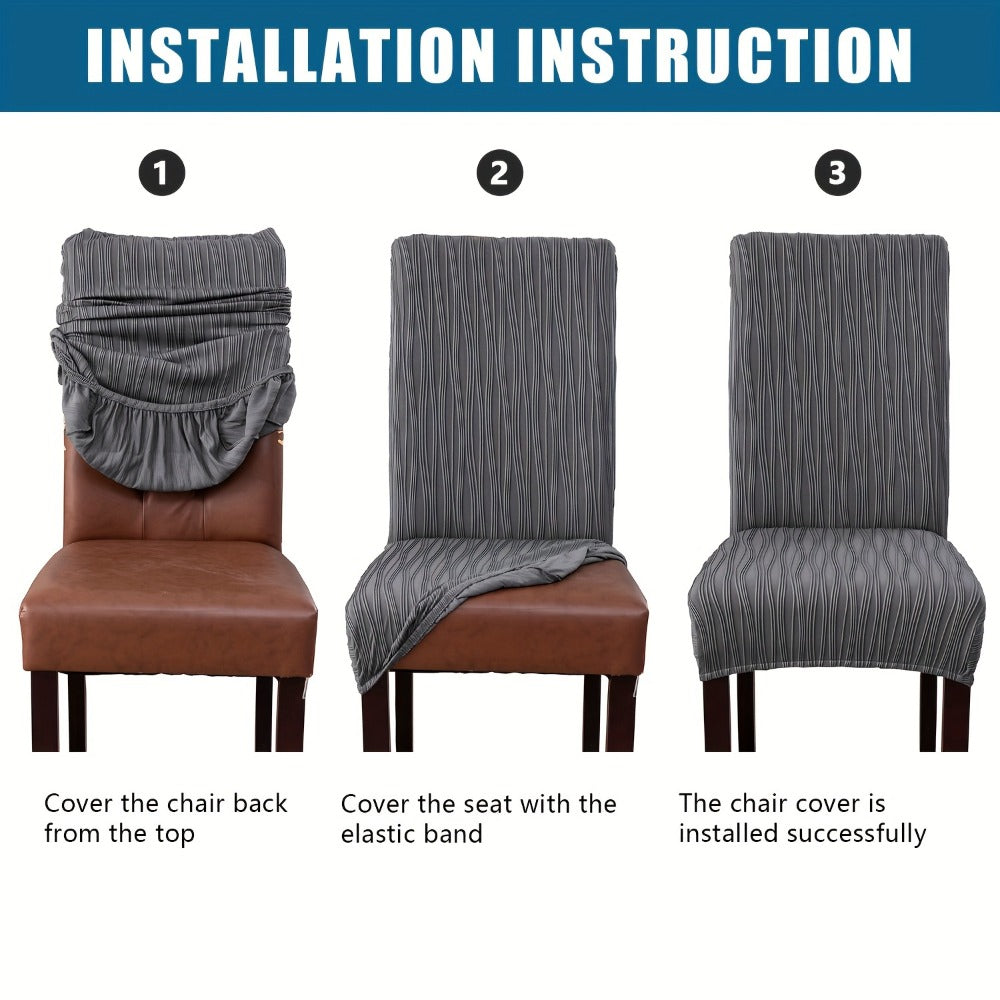 Dining Chair Covers Stretch Slipcovers Set of 4 or 6, Stain Resistant Removable Washable Chair Protector for Home Kitchen Restaurant Wedding, Spandex Jacquard Fabric, 7 Colors Avai - product image 12