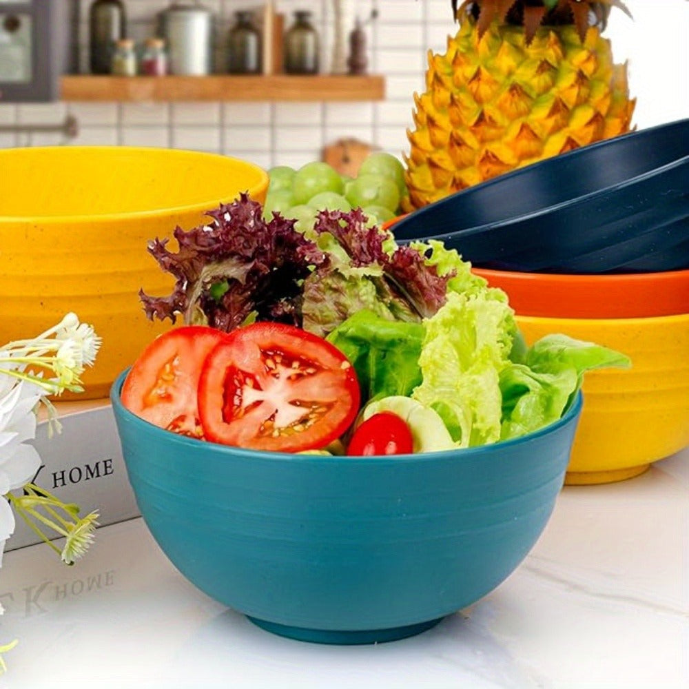 32pcs Wheat Straw Dinnerware Set for 8 - Unbreakable Plastic Plates Bowls Cups Set, Lightweight BPA-Free PP Tableware for Picnic Camping Outdoor, Modern Round Dishware for Home Par - product image 7
