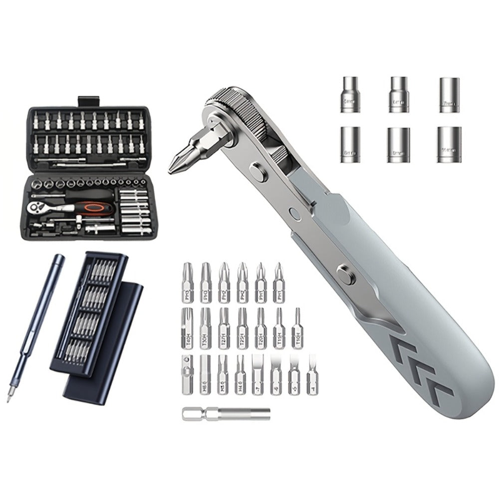 Precision Screwdriver Bit Set 30/51/55-in-1 with Case, Mini Magnetic Repair Tool Kit for iPhone, Laptop, PC, Watch, Glasses & Electronics, Multi-Size Phillips Torx Hex Slotted Scre - product image
