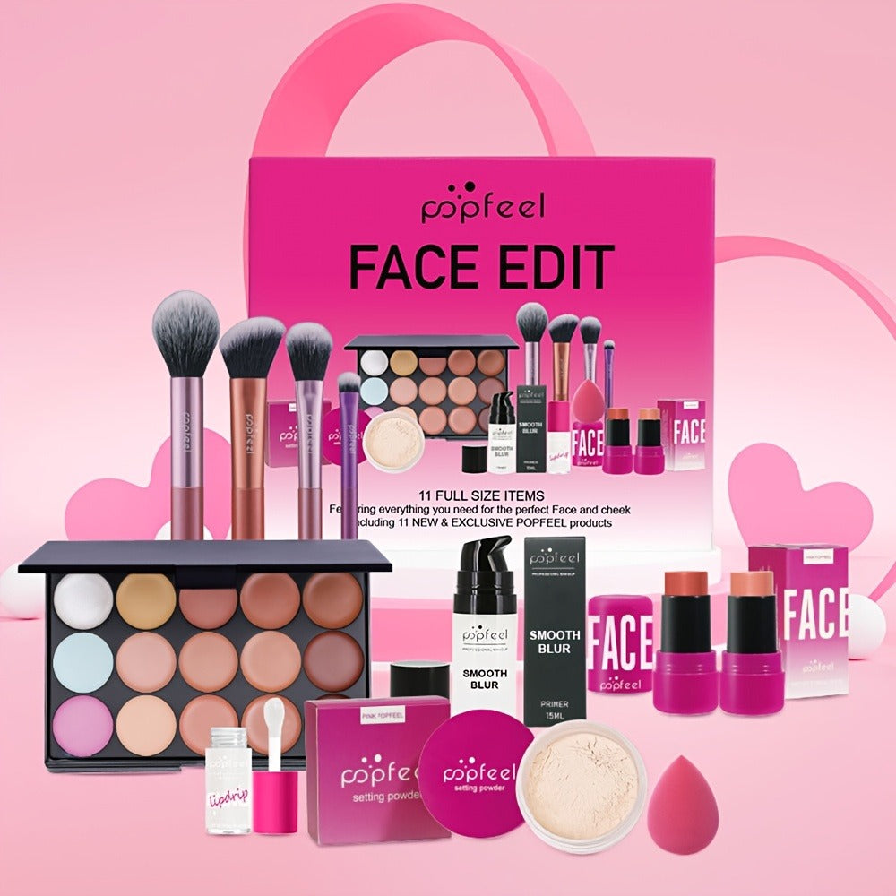 Makeup Gift Set Box for Women Teens – Eyeshadow Palette Blush & Foundation Waterproof Long-Lasting Complete Beauty Cosmetic Kit All Skin Tones Everyday Outdoor Wear - product image