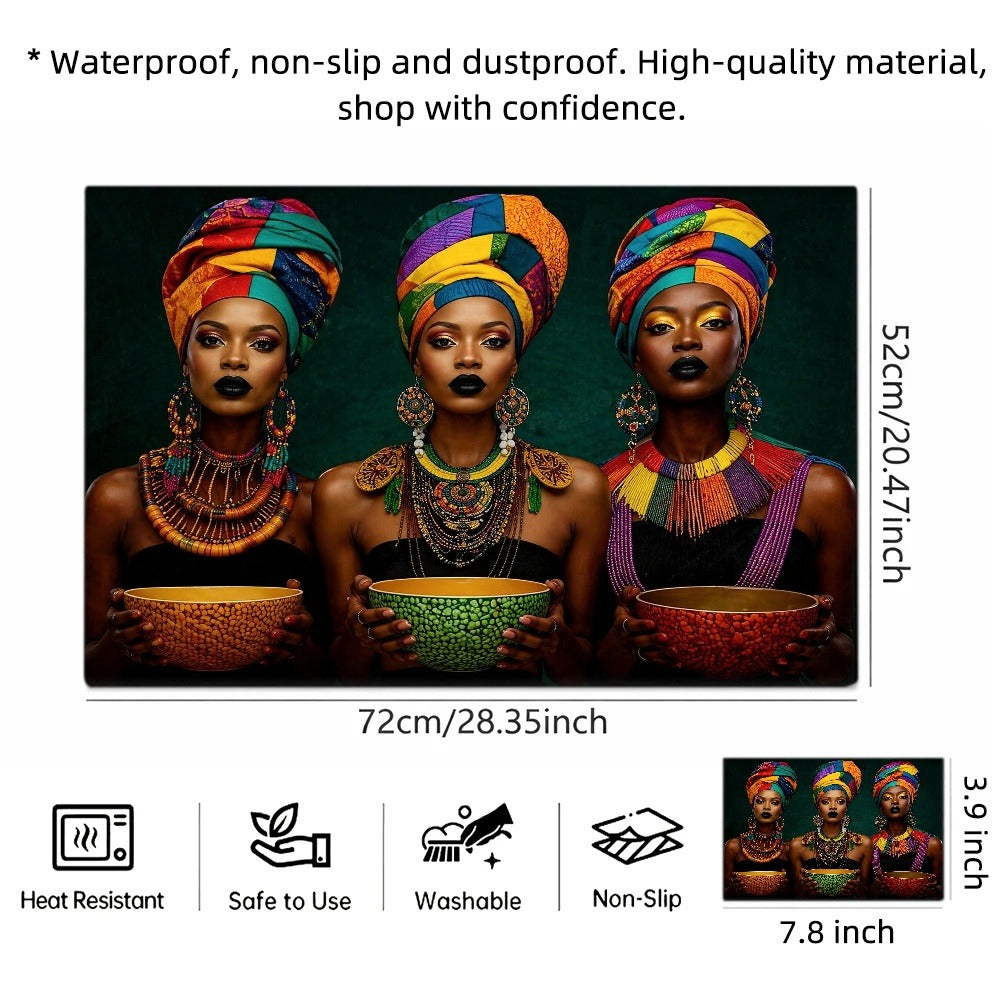 Stove Protector Mat African Tribal Pattern | Heat-Resistant Cooktop Cover for Gas Stove Induction Cooker & Oven | Reusable Non-Slip Kitchen Mat | Glass Countertop Washer Dryer Top  - product image 8