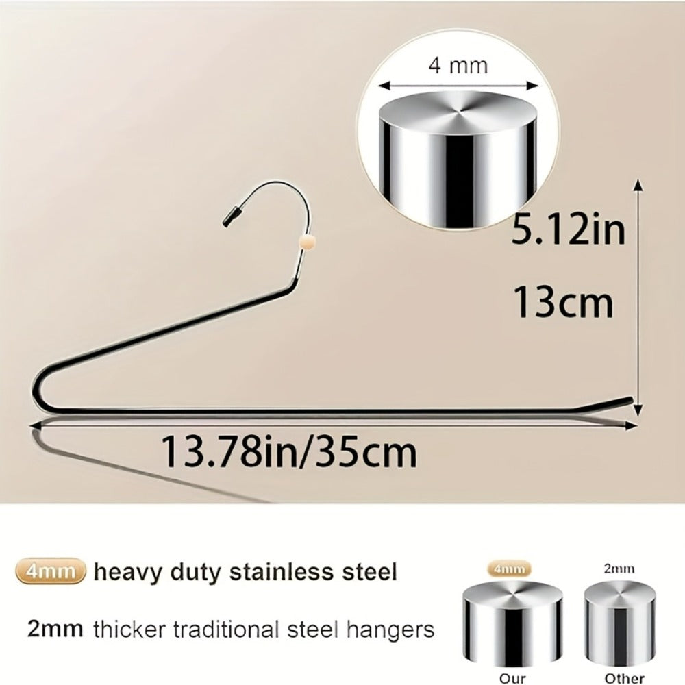 Pants Hangers Metal Open Leg Non-Slip - Heavy Duty Trouser Jeans Hanger for Wardrobe, Space Saving, Black or White, 10/20/30/50pcs - product image 16
