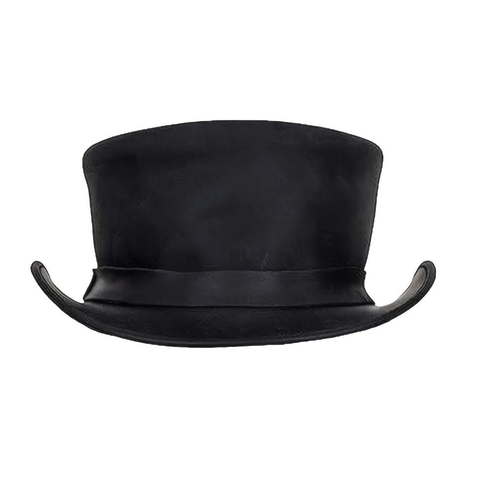 Genuine Leather Top Hat Steampunk | Shapeable Wide Brim Gentleman Hat for Men Women, Halloween Costume Topper, Deadman Victorian Derby Hat, Handcrafted - product image 10