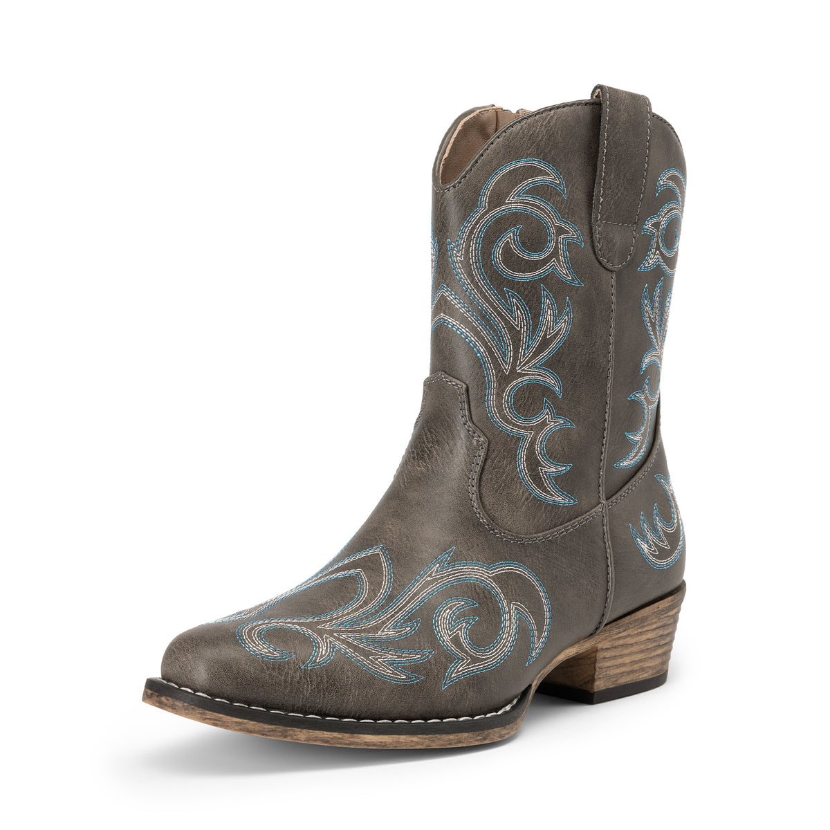 Women Cowboy Boots Ankle Boots Vintage Embroidered Geometric Pattern High-Top Cowboy Boots Western Retro Boot Comfortable Square Toe Elegant Classic Cool Brand - product image 5