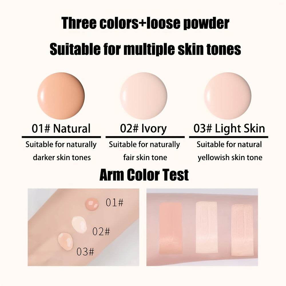 BB Cream Makeup Kit with Loose Setting Powder Brush & Sponge — Full Coverage Waterproof Long-Lasting Hydrating Foundation Set for All Skin Types, Women Beauty Gift - product image 11