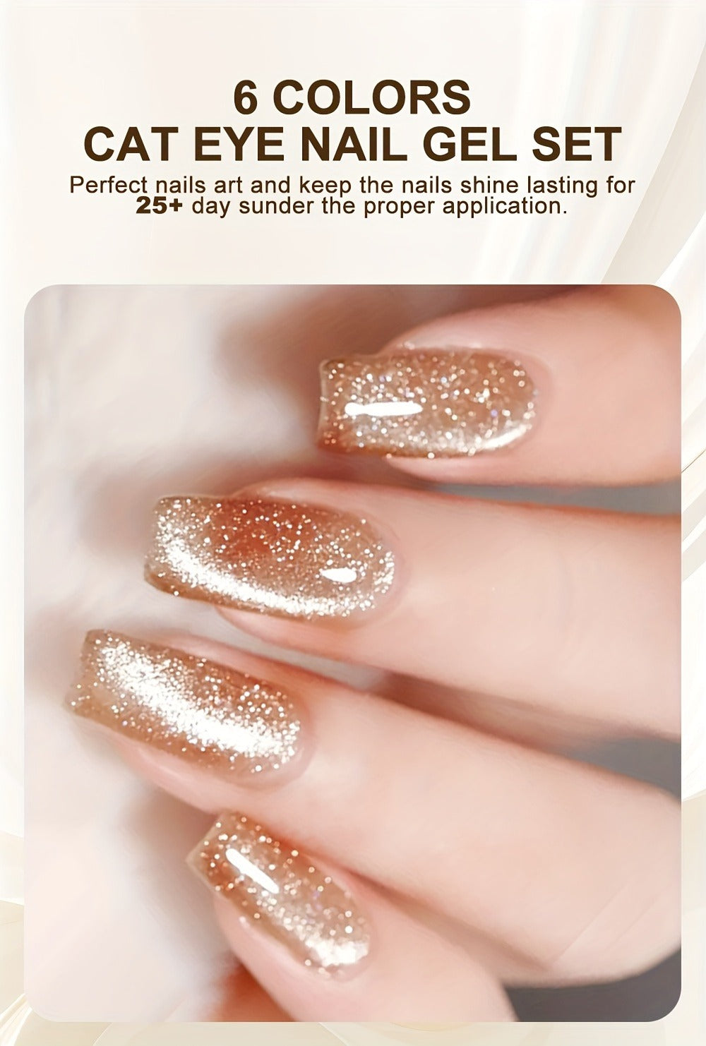 Cat Eye Gel Polish 8ml Holographic Chameleon Flash — Magnetic Sand 3D Color-Shifting Semi-Permanent UV LED Gel Varnish for Salon & Home DIY Nail Art, Gift for Women - product image 9