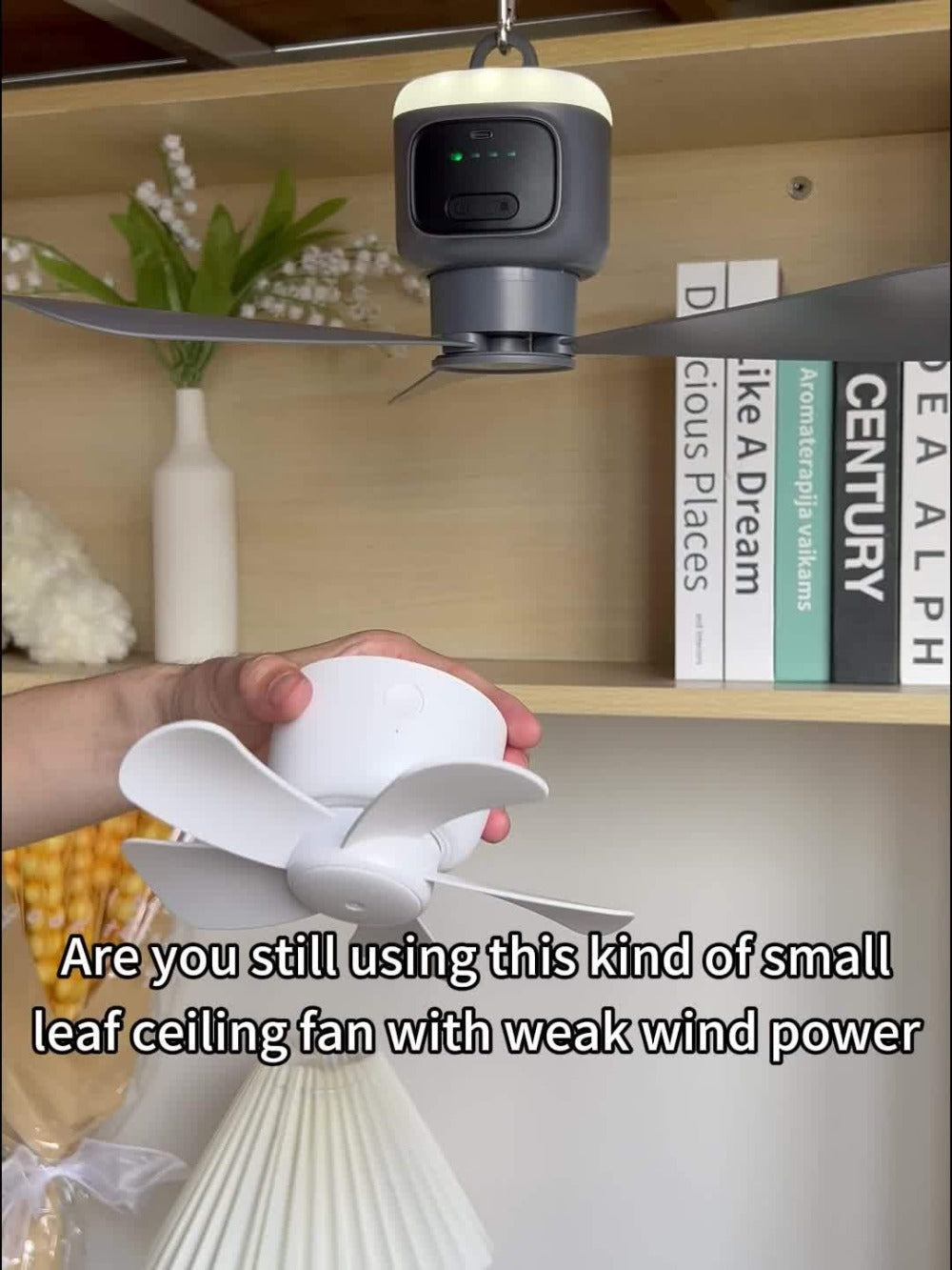 Remote Control Camping Fan 12000mAh Battery Portable Outdoor Fan with LED Light 4-Speed Settings 8-Hour Timer 30-Hour Runtime Rechargeable Tent Fan - product image 7