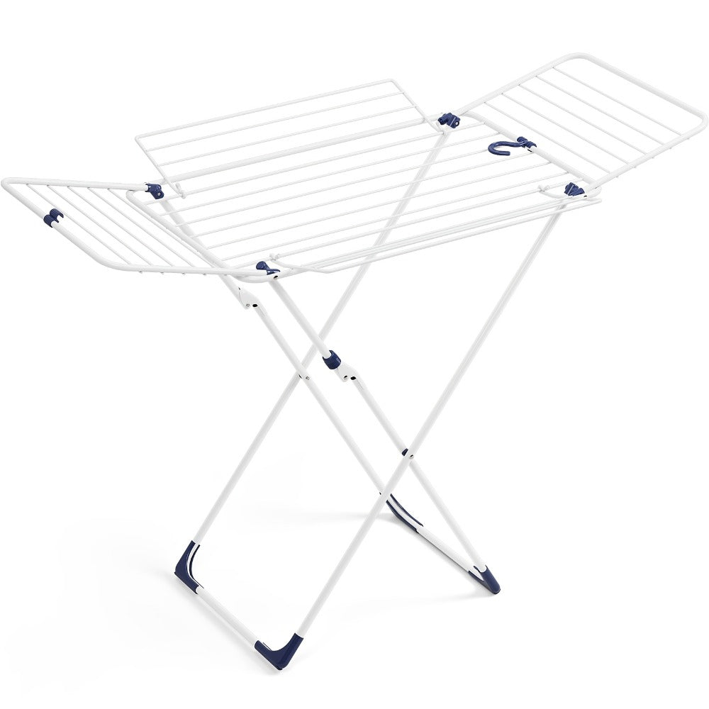 Clothes Drying Rack Foldable 4-Wing Large Capacity Metal Laundry Rack Free Standing Indoor Outdoor Space Saving Airer 55x38 In - product image 3