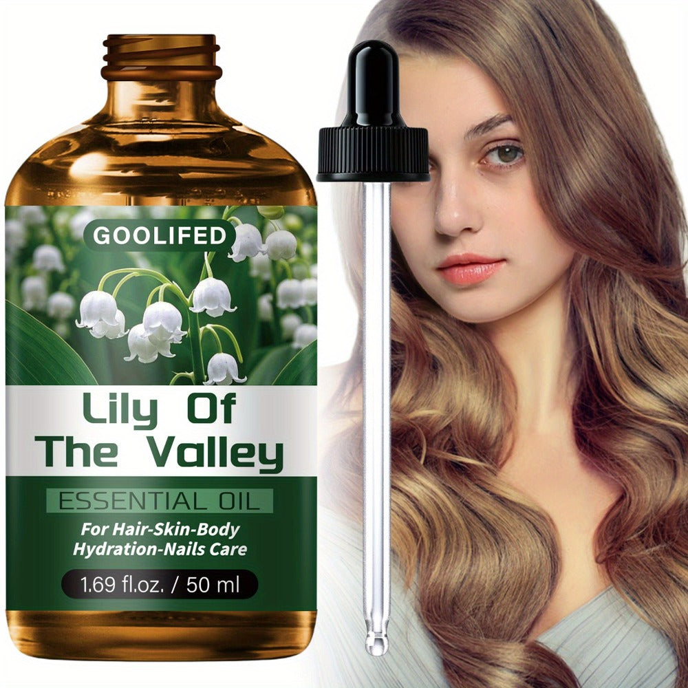 Lily of the Valley Body Oil 50ml Deep Moisturizing No-Methanol Multipurpose Hydrating Oil for Dry Skin Hair Nails — Fresh Floral Scent Conditioning Unisex Skin Care Essential Oil - product image