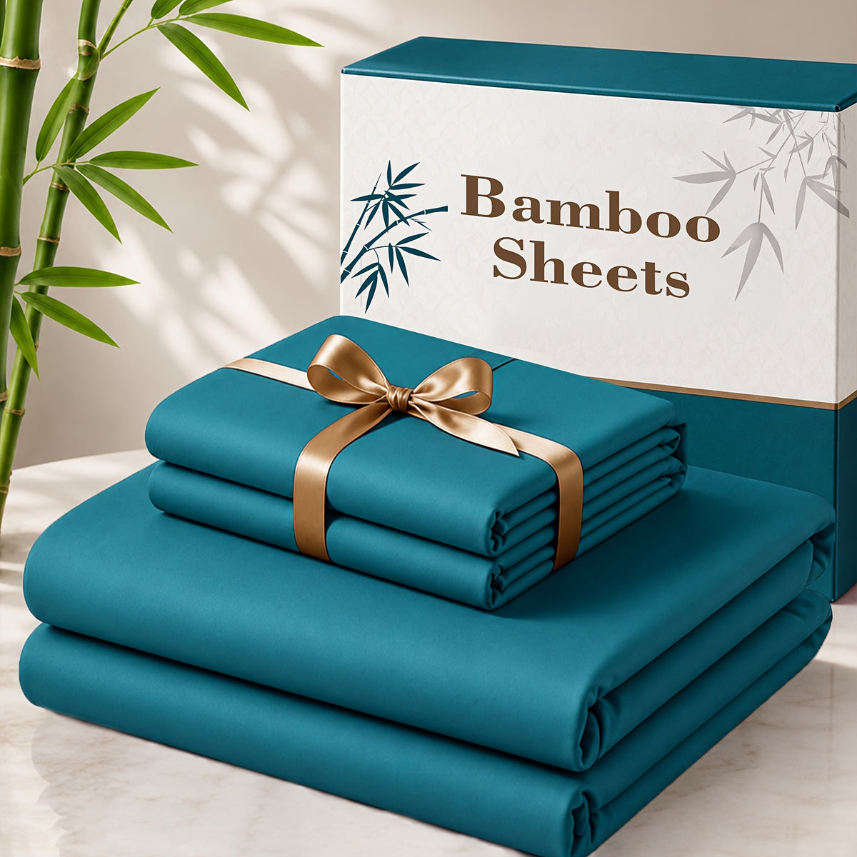 4 pcs Cooling Bamboo Bed Sheet Set, 3000 TC Extra Deep Pocket 20 Inch Bed Sheet, Children Luxury Soft Hotel & Cooling Sheet Set for Hot Sleepers, Wrinkle and - product image 16