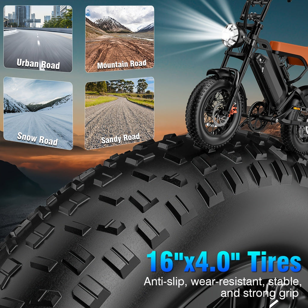 Electric Mountain Bike 749W Motor 48V 13AH Battery Full Suspension Fat Tire Off-Road E-Bike 27.9MPH Max Speed 5-Speed LED Display Adult Electric Bicycle All - product image 6