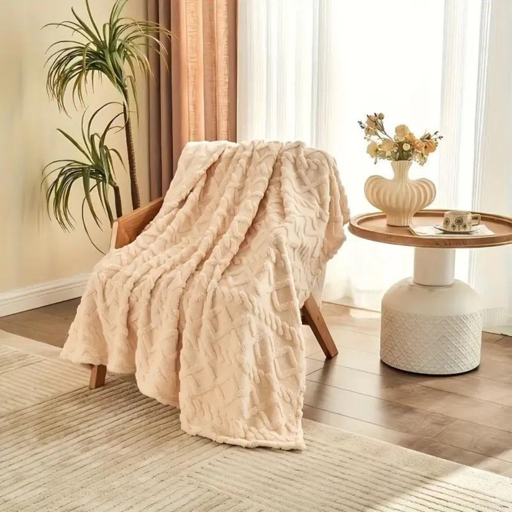3D Plush Dense Weave Fleece Blanket – Ultra-Soft Warm Throw for Bed, Couch, Travel & Outdoor, Air-Conditioning Friendly, 3 Colors, 2 Sizes - product image 14