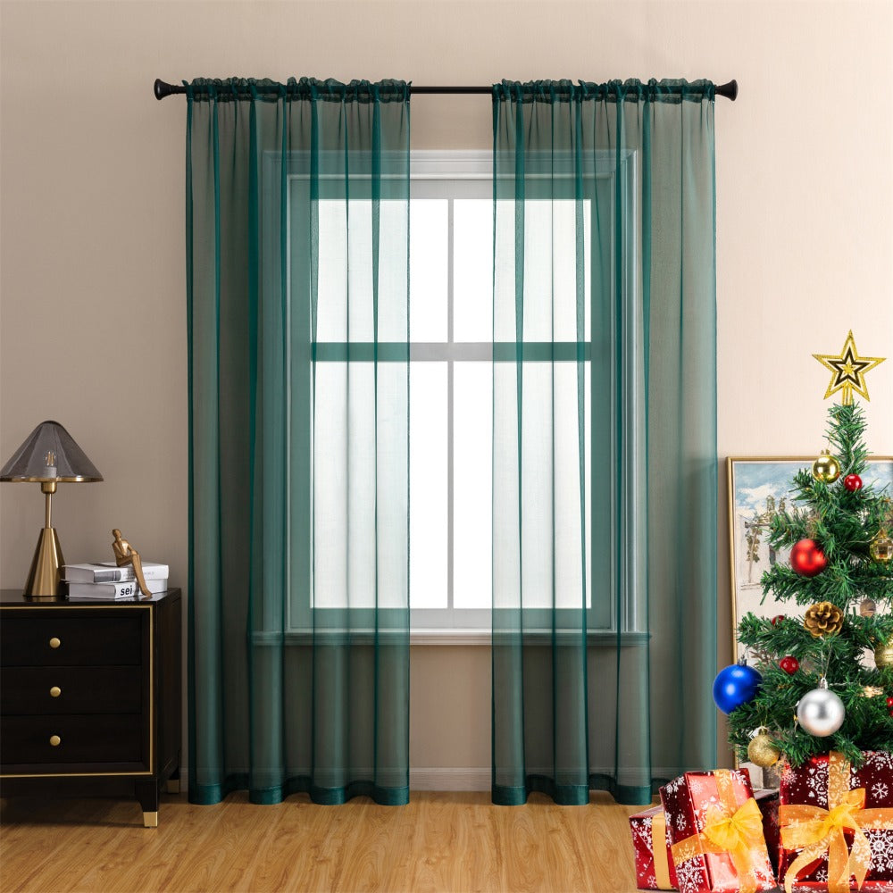 Sheer Curtains 2 Panels Rod Pocket – Light Filtering Privacy Window Drapes for Living Room Bedroom Modern Home Decor - product image 17