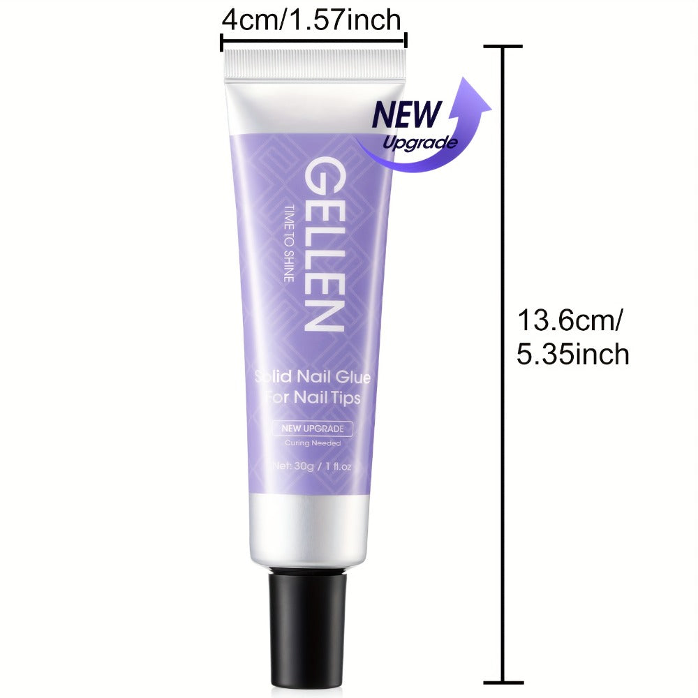 Nail Glue Gel UV LED Solid Formula 30g — Crystal Clear Extra Strong Bond for Press On Nails, Acrylic Tips, Nail Extensions & Rhinestones | Repositionable Before Cure | Lasts Up to  - product image 4