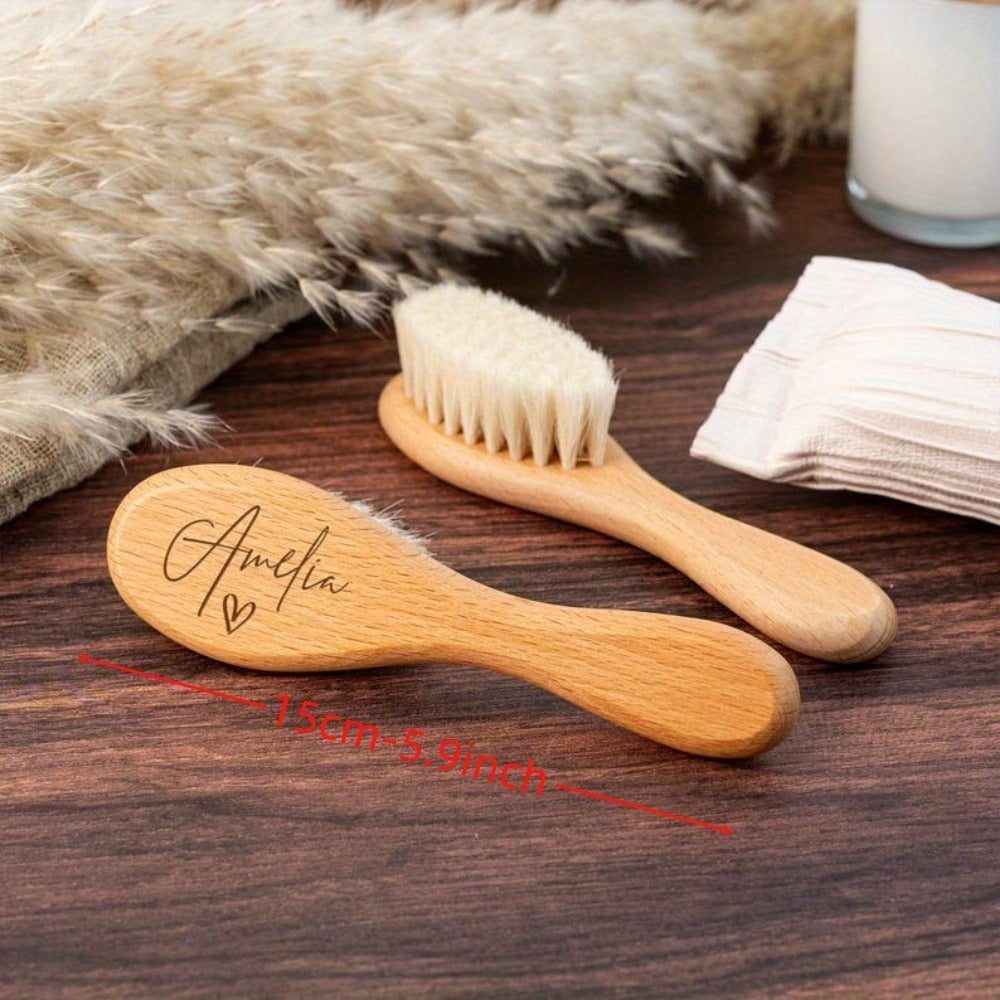 Custom Engraved Baby Brush Personalized Newborn Soft Hair Brush with Name – Unique Keepsake Gift for Baby Shower, Mother's Day, Teacher's Day, Back to School & Daily Bath Hair Care - product image 5