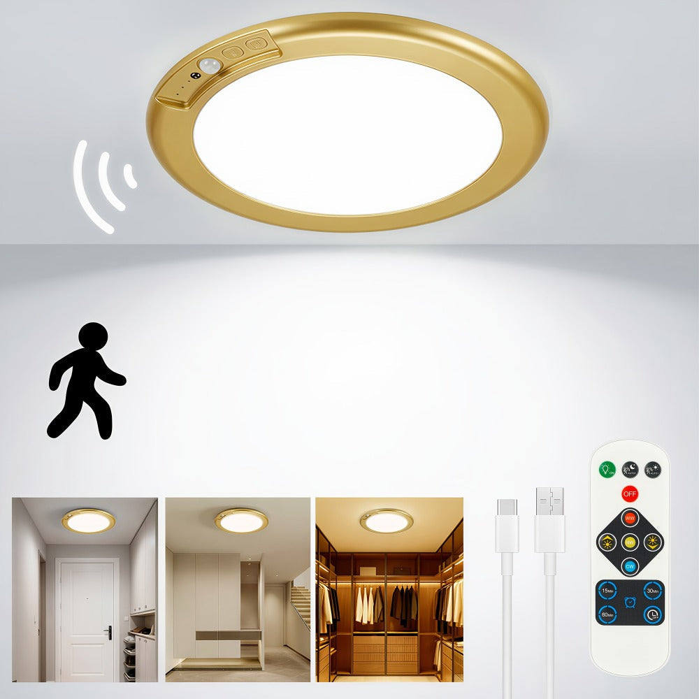 Rechargeable LED Ceiling Light with Motion Sensor – Remote Control Dimmable, 3 Color Temps 3000K/4500K/6500K, 10 Brightness Levels, Battery Operated Closet Light for Bathroom Hallw - product image 12