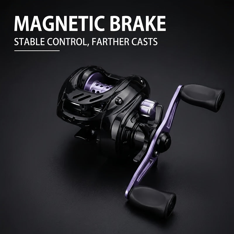 Baitcasting Reel 7.2:1 High-Speed Gear Ratio | 5+1 Ball Bearings 17.64LB Max Drag | Lightweight Freshwater Saltwater Bass Fishing Reel | Left & Right Hand - product image 2