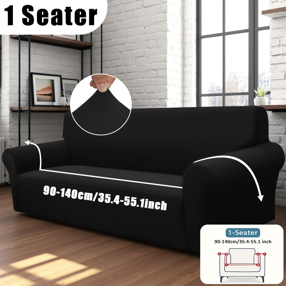 Stretch Sofa Cover Elastic Band | Milk Fiber Fabric Slipcover, Machine Washable Polyester Spandex, 1 to 4 Seater Armchair Couch Cover, Red Gray Blue Black Coffee, Home Decor - product image 25