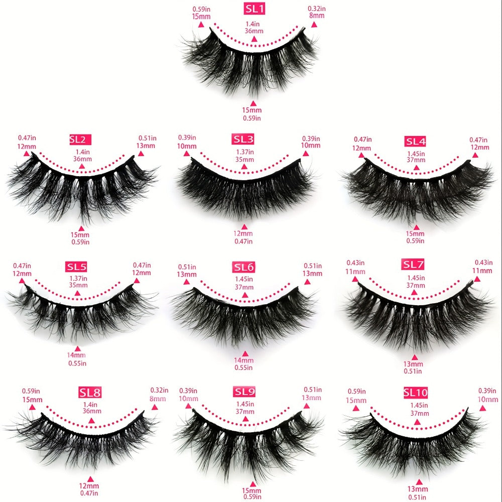 Russian DD Curl False Eyelashes 20 Pairs 5 Mix Styles – Cat Eye Extra Thick Fluffy Natural Reusable Lightweight Lash Multipack for Daily Wear, Parties & Special Occasions - product image 5