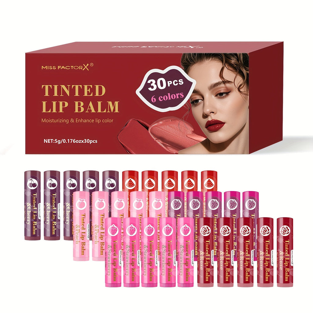 Tinted Lip Balm Set 30 Pieces Moisturizing Lip Gloss Gift Collection Hydrating Sheer Color Luminous Shiny Finish Bulk Lip Care Set for Women Daily Wear Birthday Holiday Bridal Gift - product image 25