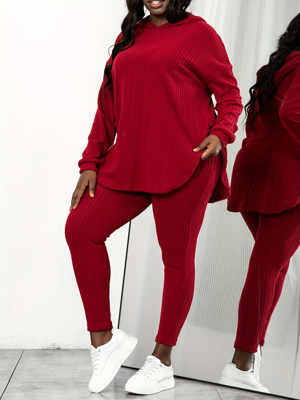For plus Size - New Autumn Collection for Plus-Size Women's Casual Two-Piece Set, Stylish and Loose-Fitting