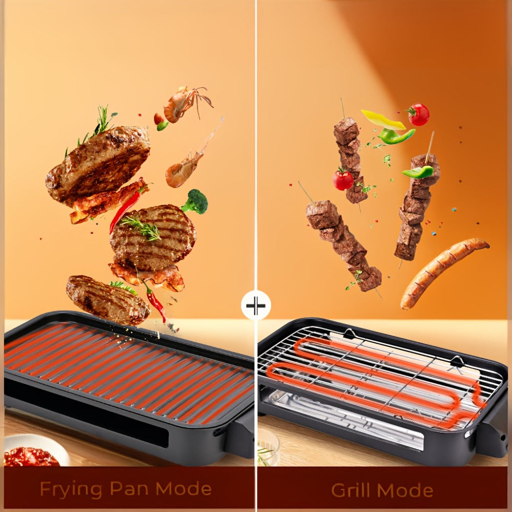 Indoor Electric Smokeless Grill 1500W – Raclette Table Grill with 3 Mini Pans, 16x9" Non-Stick Detachable Plate, Dishwasher Safe, Portable for Home Kitchen - product image 12