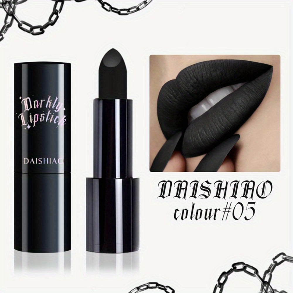Black Matte Lipstick Set 3 Pack — Waterproof Long-Lasting Gothic Lip Color, Full Coverage Smudge-Proof Dark Lip Makeup for Halloween Costume Valentine's Day Gift for Women - product image 2