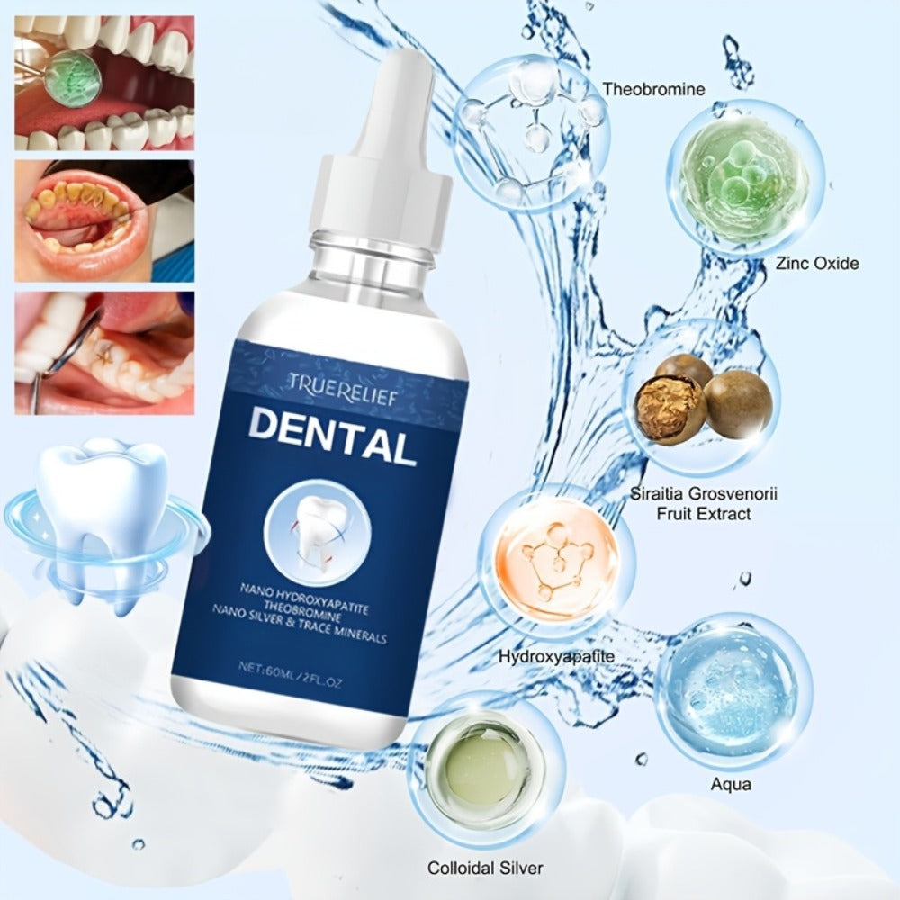 Tooth Drops with Hydroxyapatite – Tooth Armor Liquid Remineralizing Drops for Cavity Protection, Enamel Repair & Sensitive Teeth, Daily Oral Care Fresh Breath Formula, 2.03oz – Gre - product image