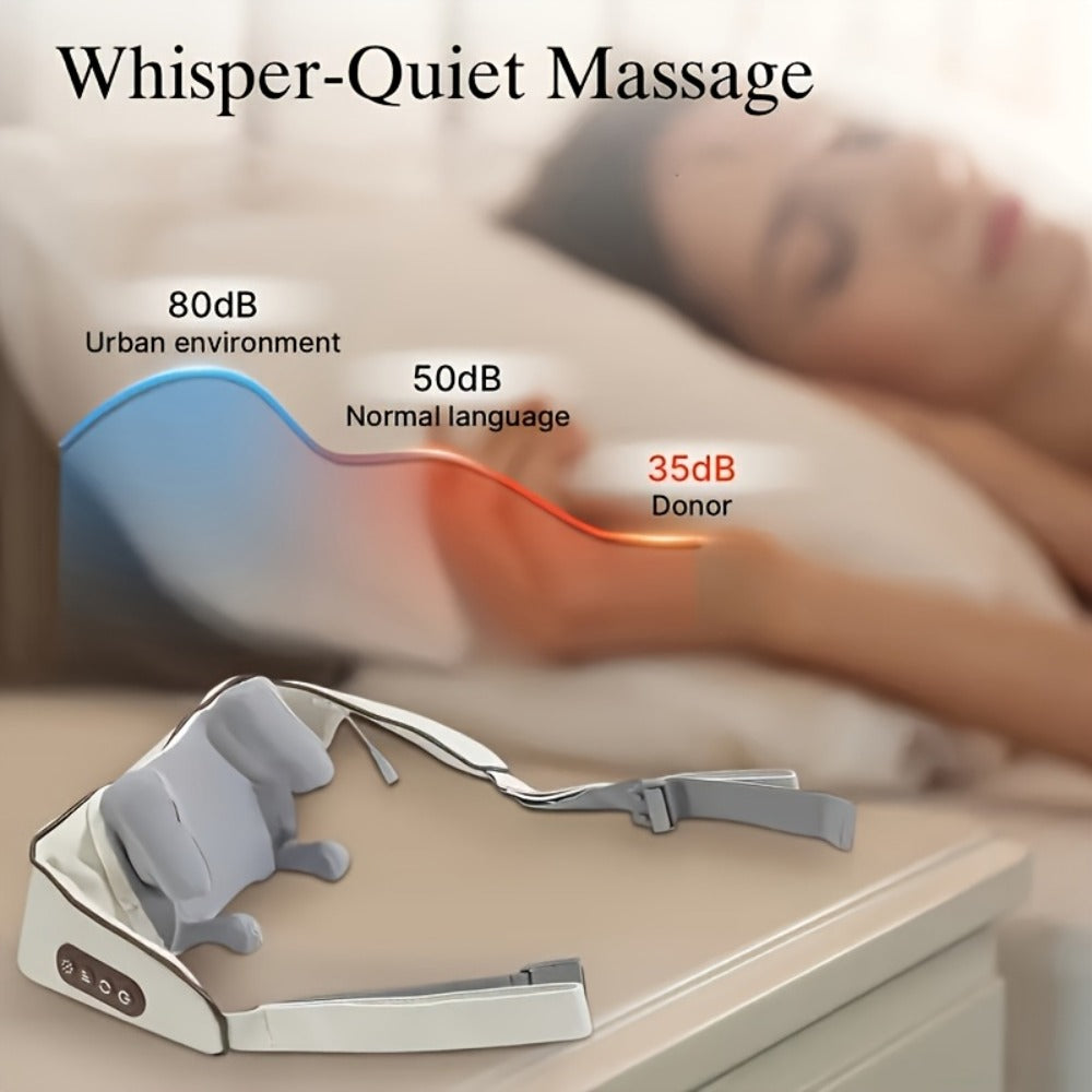Neck Shoulder Massage Pillow 8D Deep Kneading Wireless Electric Back Massager Simulates Human Hands for Neck Shoulder Back Pain Relief Gift for Women Men - product image 10