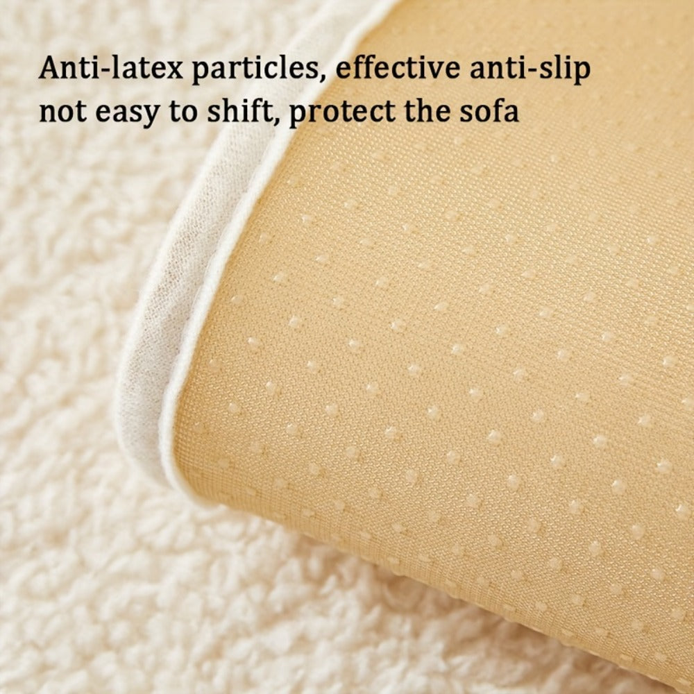 Plush Shearling Sofa Cover Non-Slip Pet-Friendly Couch Protector Animal Bone Embroidery Soft Warm for Living Room Bedroom Office 2 3 4 Seater - product image 8