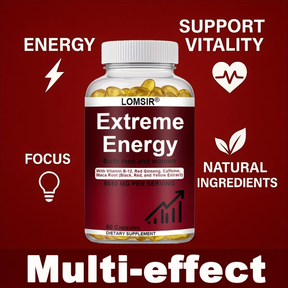 Red Ginseng Energy Capsules 9050mg with Maca & Saw Palmetto – Everyday Vitality & Stamina Supplement for Men & Women | Natural Energy Booster Softgels | 60 Count - product image 7