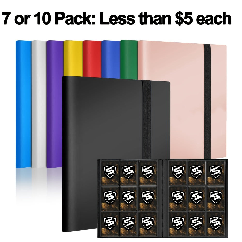 Holds 360 Cards Each, Fits PTCG Baseball Football Basketball K-Pop Photocards, Card Collector Album Bundle – Trading Card Binder 9-Pocket 7 or 10 Pack - product image