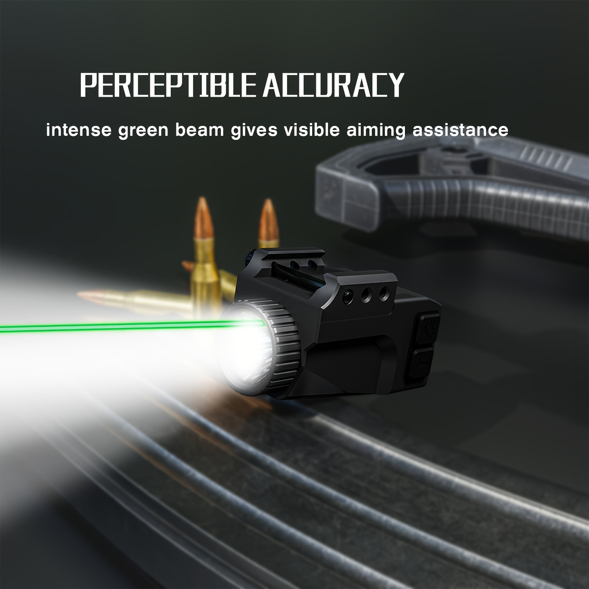 Green Red Blue Laser, CNC Aluminum, Low Profile, USB Rechargeable, 5-Hour Runtime, Fits Space-saving & Full-Size Handguns | Laser Sight for Picatinny Rail Pistols