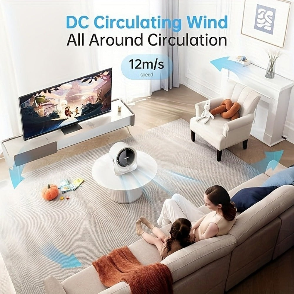 Wall Mount Fan Desktop 5400mAh Battery 5-Speed Digital Display Silent USB Rechargeable Portable for Office Bedroom Bedside Travel Camping Wall Mounted or Tabletop - product image 3