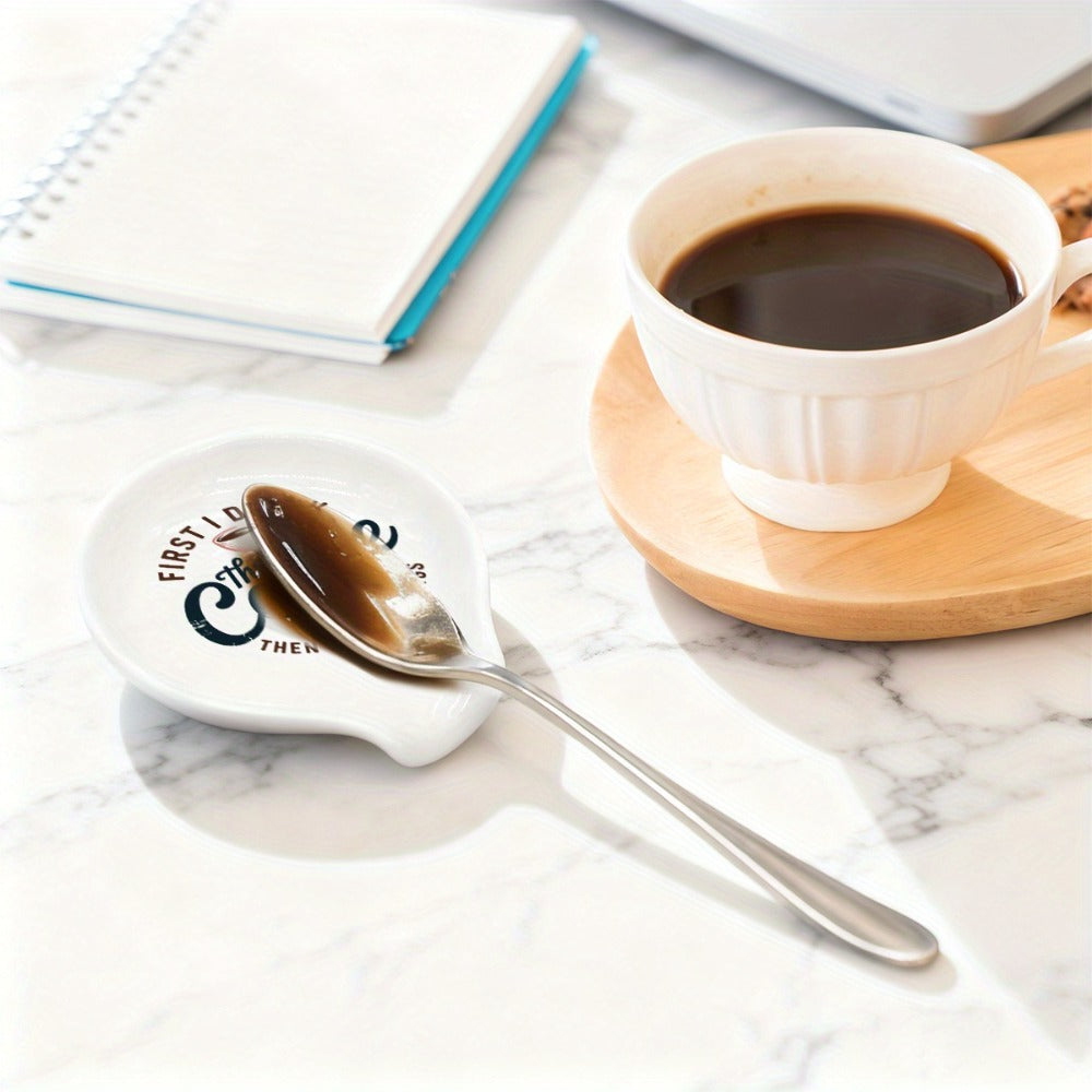 Ceramic Spoon Rest Funny Coffee Quote – "A Cup of No Return" Ceramic Utensil Holder for Coffee & Tea Spoons, Cute Spoon Holder for Kitchen Counter, Cafe Decor, Perfect Coffee Lover - product image 8