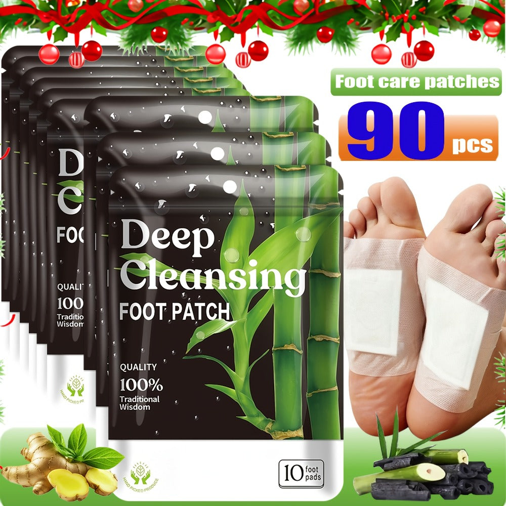 Detox Foot Patches with Bamboo Vinegar Ginger & Lavender — Natural Plant Formula Deep Cleansing Overnight Foot Pads, Moisturizing Soothing Foot Care for Tired Aching Feet, Home Spa - product image 5